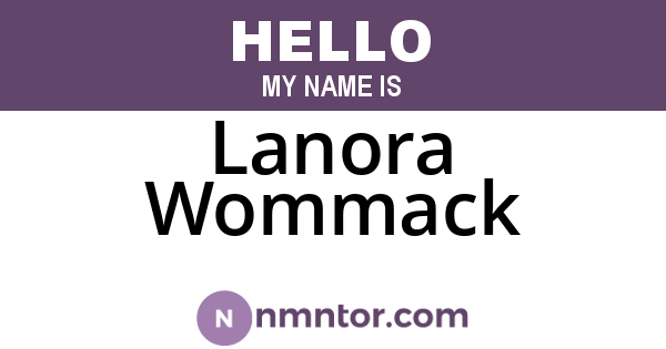 Lanora Wommack