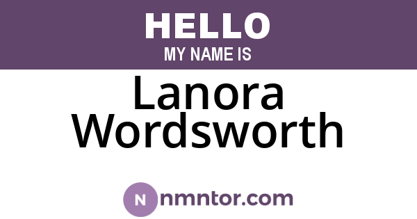 Lanora Wordsworth