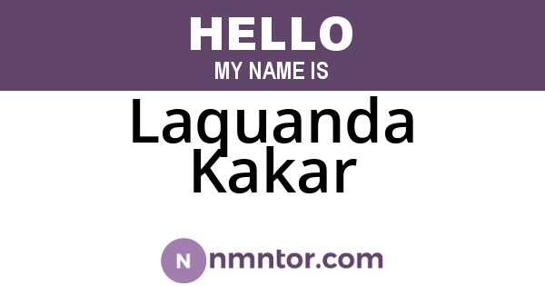 Laquanda Kakar