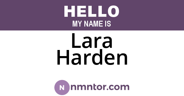 Lara Harden