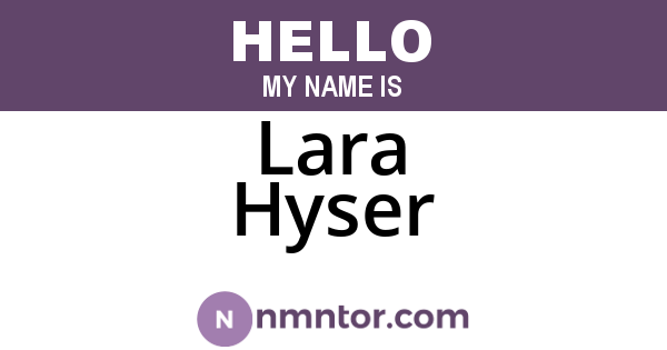 Lara Hyser