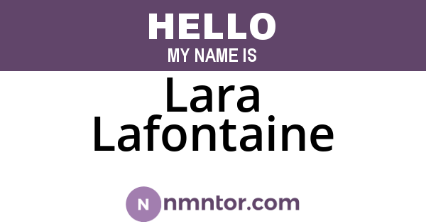 Lara Lafontaine