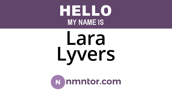 Lara Lyvers