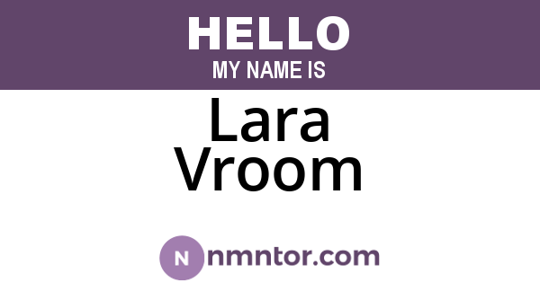 Lara Vroom