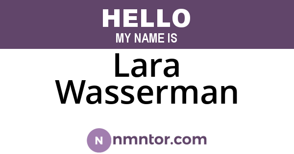 Lara Wasserman