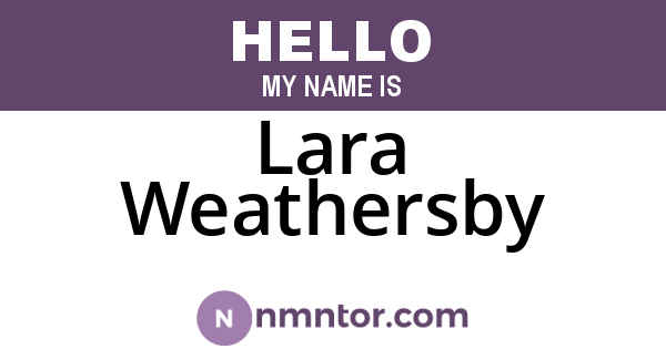 Lara Weathersby