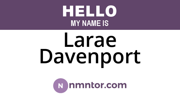 Larae Davenport