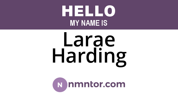 Larae Harding