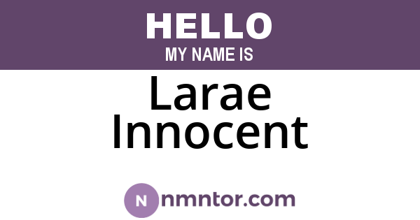 Larae Innocent