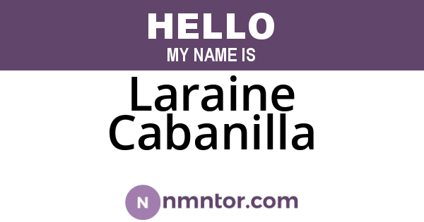 Laraine Cabanilla