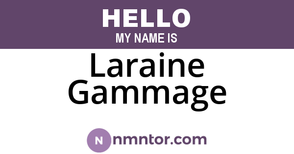 Laraine Gammage