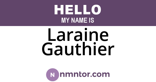 Laraine Gauthier