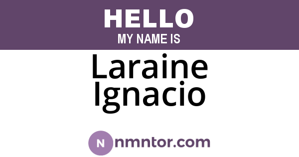 Laraine Ignacio