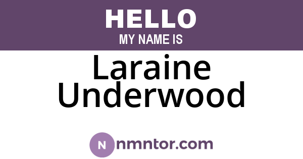 Laraine Underwood
