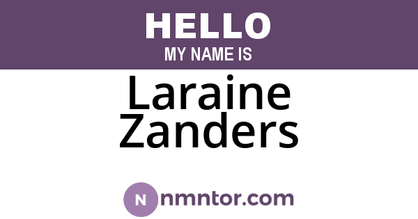 Laraine Zanders
