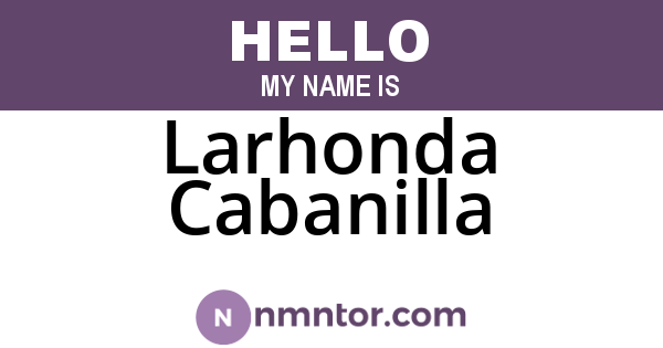 Larhonda Cabanilla