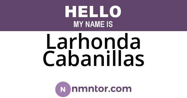 Larhonda Cabanillas