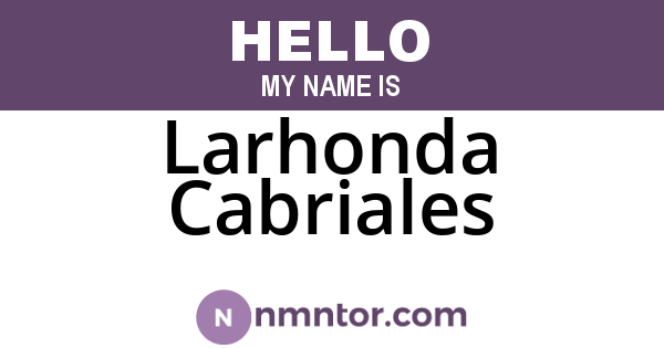 Larhonda Cabriales