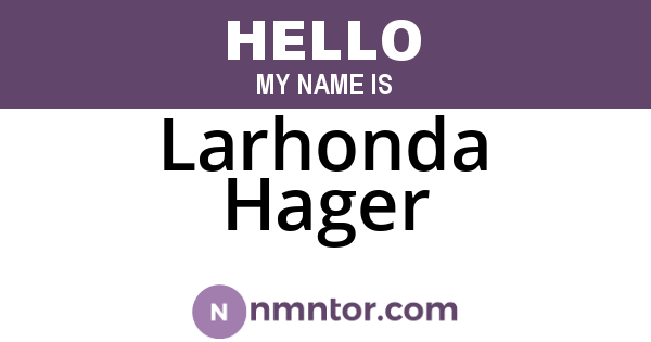 Larhonda Hager