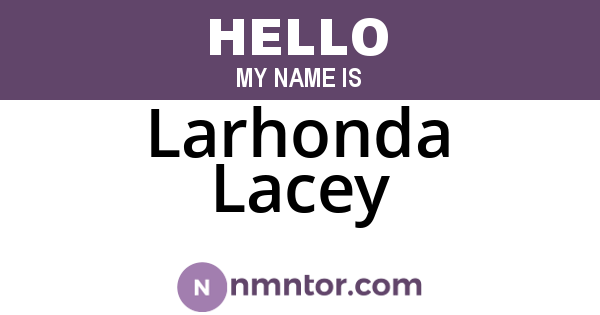 Larhonda Lacey