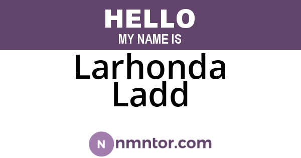 Larhonda Ladd