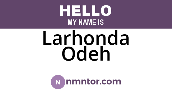 Larhonda Odeh