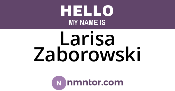 Larisa Zaborowski