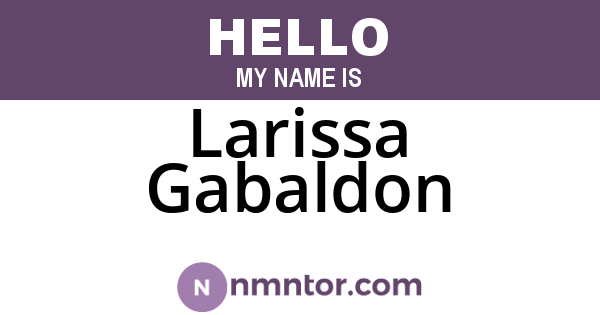 Larissa Gabaldon