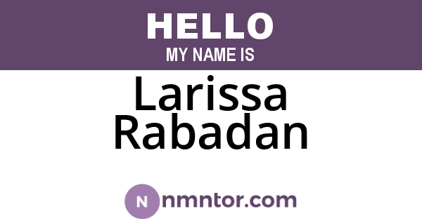 Larissa Rabadan