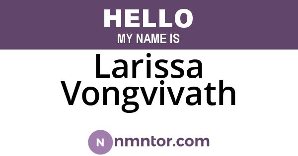 Larissa Vongvivath