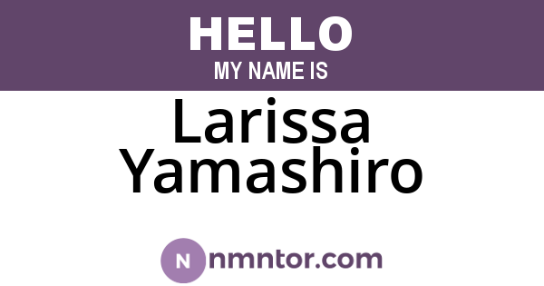 Larissa Yamashiro