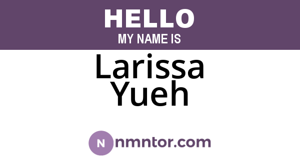 Larissa Yueh