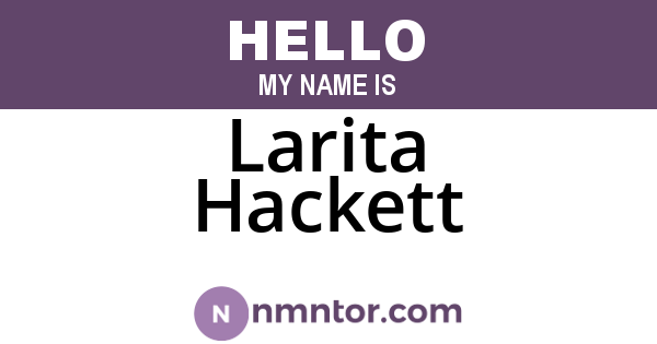 Larita Hackett
