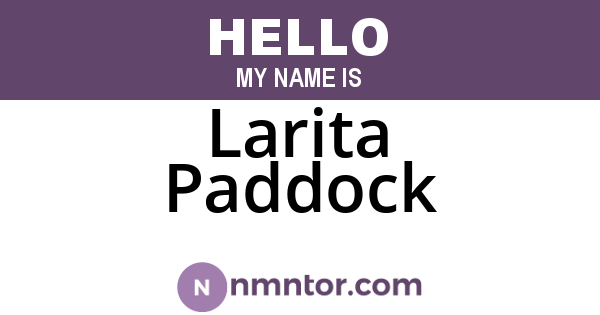 Larita Paddock