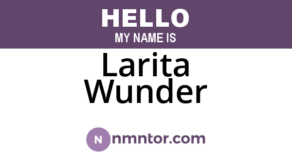 Larita Wunder