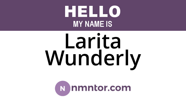 Larita Wunderly