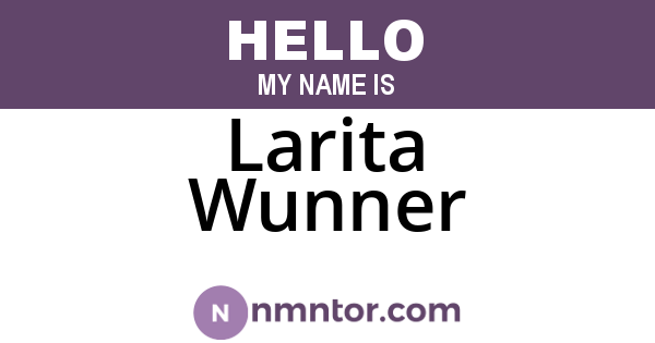 Larita Wunner
