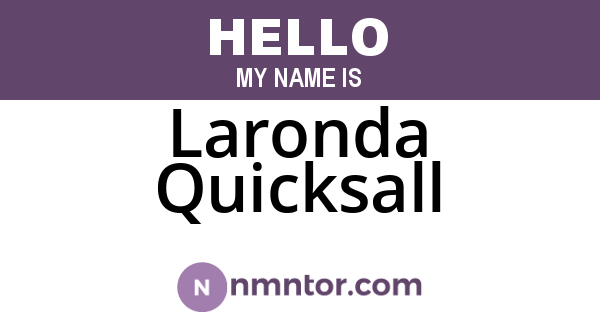 Laronda Quicksall