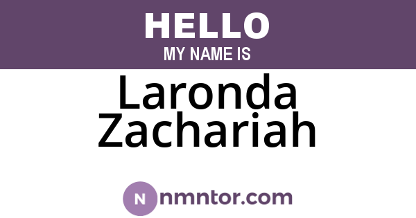 Laronda Zachariah