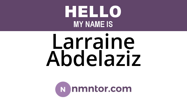 Larraine Abdelaziz