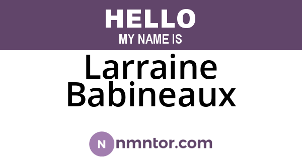 Larraine Babineaux