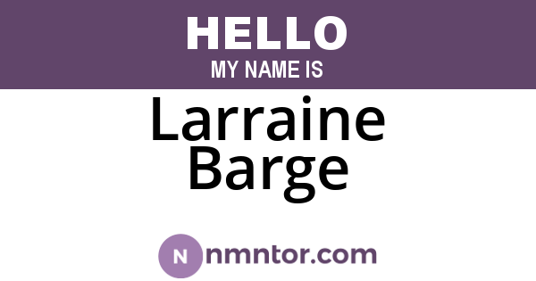 Larraine Barge
