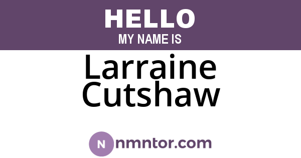 Larraine Cutshaw