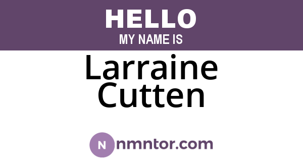 Larraine Cutten