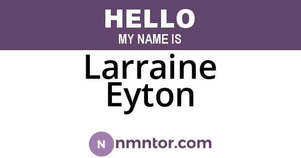Larraine Eyton