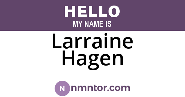 Larraine Hagen