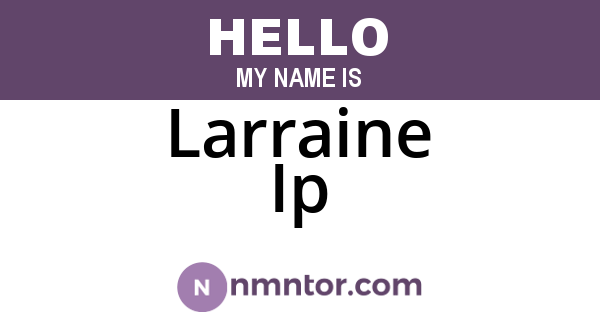 Larraine Ip