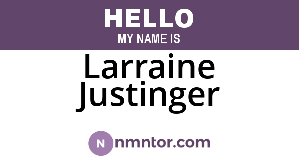 Larraine Justinger