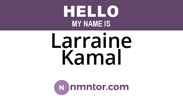 Larraine Kamal