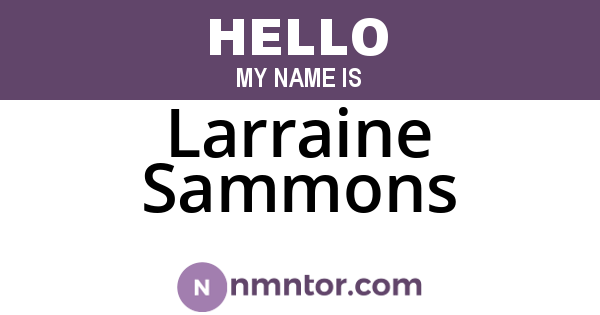 Larraine Sammons